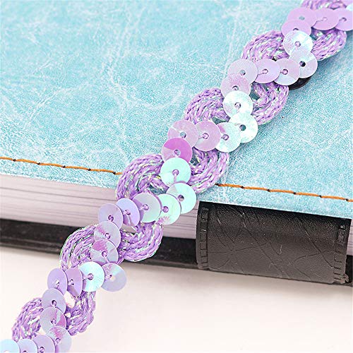 2 Meters Länge 1,5 cm Breite Glitzer Farbiges Paillettenband Borten Rolle Paillettenbesatz Applikation Paillettenborte Hologramm Metallic Pailletten Besatz Aus Stoff Glänzende Paillettenbänder,J-Lila 2 Meters Länge 1,5 cm Breite Glitzer Farbiges Paillettenband Borten Rolle Paillettenbesatz Applikation Paillettenborte Hologramm Metallic Pailletten Besatz Aus Stoff Glänzende Paillettenbänder,J-Lila von JekyTMP