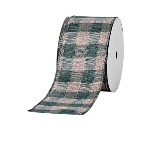 20 Yard Weihnachtsbänder - 63 mm Breite Satinband für Geschenkverpackung Geschenkband Schleifenband Dekoband Stoffband für Geschenkverpackung DIY Luftballons Weihnachten (B) von JekyTMP