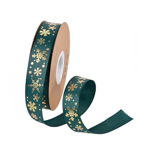 200 Yard Weihnachtsbänder - 25 mm Breite Satinband für Geschenkverpackung Polyesterband Dekoband Schleifenband Geschenkband Stoffband für Geschenkverpackung DIY Luftballons Weihnachten (F) von JekyTMP