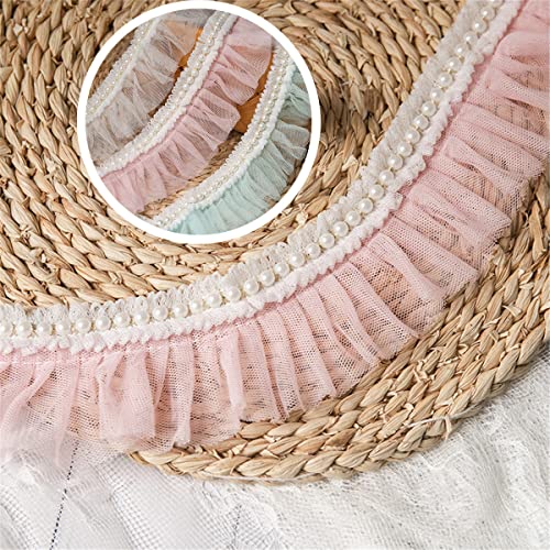 3 Yards 6 CM Perlenbesetzter geraffter Stickerei-Spitzenbesatz, Spitzenband Spitzenborte ZierbäNder SpitzenbordüRe Borten Spitzenstoff RüSchenborte HäKelspitze Saumspitze Festonspitze NäHborte,Rosa 3 Yards 6 CM Perlenbesetzter geraffter Stickerei-Spitzenbesatz, Spitzenband Spitzenborte ZierbäNder SpitzenbordüRe Borten Spitzenstoff RüSchenborte HäKelspitze Saumspitze Festonspitze NäHborte,Rosa von JekyTMP