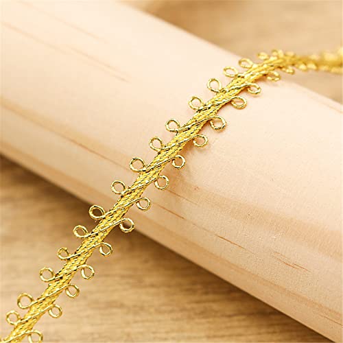 3 meters 9MM SpitzenbordüRe NäHspitzenband Band Spitze Spitzenborte Zierborte Lace Trim Deko Spitze Schleifenband Borte StoffbordüRe Zierspitze für Hochzeit,Nähen,Blumen,Geschenkverpackun,Gold 3 meters 9MM SpitzenbordüRe NäHspitzenband Band Spitze Spitzenborte Zierborte Lace Trim Deko Spitze Schleifenband Borte StoffbordüRe Zierspitze für Hochzeit,Nähen,Blumen,Geschenkverpackun,Gold von JekyTMP