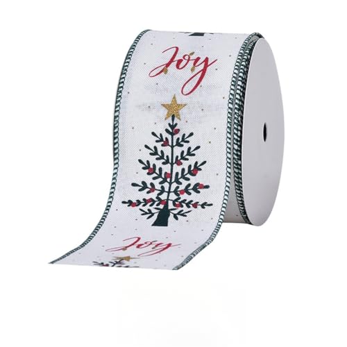 30 Yard Weihnachtsbänder - 63 mm Breite Satinband für Geschenkverpackung Geschenkband Schleifenband Dekoband Stoffband für Geschenkverpackung DIY Luftballons Weihnachten (P) von JekyTMP