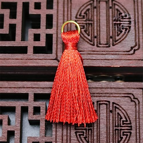 35 Pieces 3 cm Mini Quastenanhänger, Seidige Mini Fransen Bunte Tassels Weich Troddel Quasten Anhänger Lesezeichen Quaste Bastelquasten für Schlüsselbund, Geschenkanhänger, Schmuckherstellung(Rot) 35 Pieces 3 cm Mini Quastenanhänger, Seidige Mini Fransen Bunte Tassels Weich Troddel Quasten Anhänger Lesezeichen Quaste Bastelquasten für Schlüsselbund, Geschenkanhänger, Schmuckherstellung(Rot) von JekyTMP