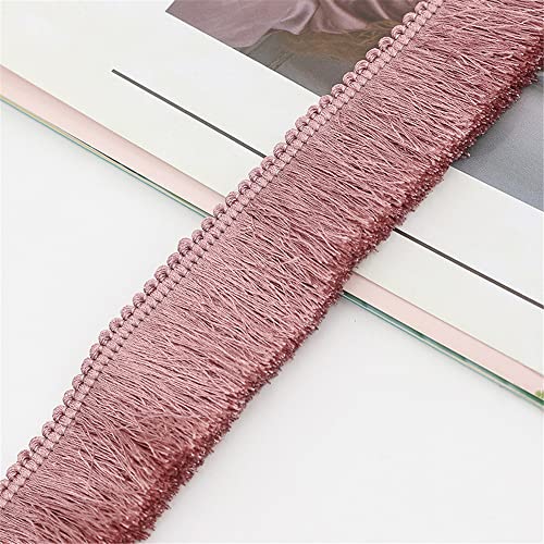 4 Meters 2,8 cm Verdickte Bunte Fransenborte, Fransenband HäKelband Spitzenband Fransenbesatz Spitzenborte Dekoborte FransenbordüRe Quastenbesatz Gardinenband StoffbordüRe Zierborte NäHborte,Gummirot von JekyTMP