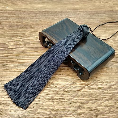 4 Pieces 15 cm Lange Quastenanhänger Seidige Quasten mit Seile Schlaufe Fransen Anhänger Buntee Tassels Troddel Lesezeichen Quaste Lange Bastelquasten Handgefertigte Fransen für DIY Handwerk(Kaffee) von JekyTMP