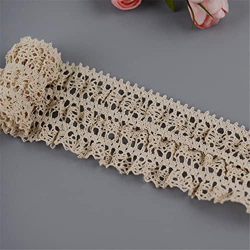 4 Yards 7 cm Baumwollspitze mit Stickerei, Spitzenborte Zierborte Dekoband SpitzenbordüRe Borten BäNder Spitzenstoff RüSchenborte RüSchenstoff Spitzenbesatz HäKelspitze Lace Trim RüSchenband,Creme 4 Yards 7 cm Baumwollspitze mit Stickerei, Spitzenborte Zierborte Dekoband SpitzenbordüRe Borten BäNder Spitzenstoff RüSchenborte RüSchenstoff Spitzenbesatz HäKelspitze Lace Trim RüSchenband,Creme von JekyTMP