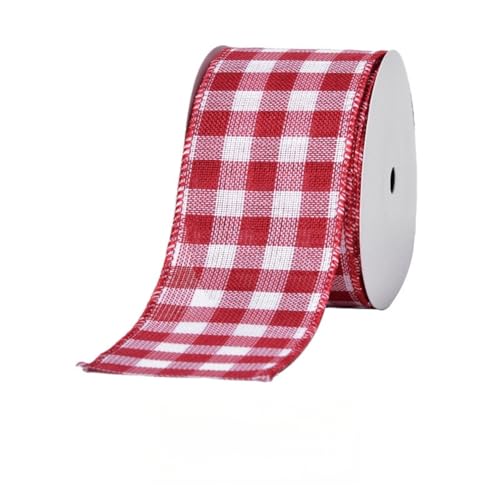 40 Yard Weihnachtsbänder - 63 mm Breite Satinband für Geschenkverpackung Geschenkband Schleifenband Dekoband Stoffband für Geschenkverpackung DIY Luftballons Weihnachten (D) von JekyTMP