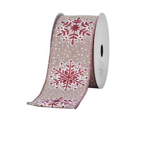 40 Yard Weihnachtsbänder - 63 mm Breite Satinband für Geschenkverpackung Geschenkband Schleifenband Dekoband Stoffband für Geschenkverpackung DIY Luftballons Weihnachten (R) von JekyTMP