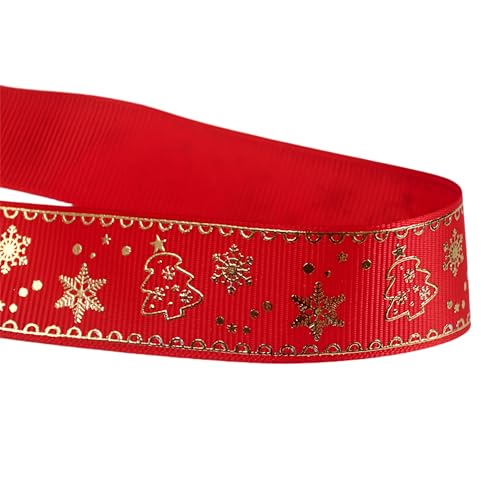 44 Meter Weihnachtsbänder - 25 mm Breite Satinband für Geschenkverpackung Polyesterband Geschenkband Dekoband Schleifenband Stoffband für Geschenkverpackung DIY Luftballons Weihnachten (G) von JekyTMP