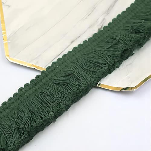 5 Meters 3,8 cm Dicke Baumwoll Fransenborte, Fransenband Quasten Trim HäKelband Spitzenband Trimmen Spitzenborte Dekoborte FransenbordüRe Quastenbesatz Gardinenband StoffbordüRe NäHborte,Dunkelgrün 5 Meters 3,8 cm Dicke Baumwoll Fransenborte, Fransenband Quasten Trim HäKelband Spitzenband Trimmen Spitzenborte Dekoborte FransenbordüRe Quastenbesatz Gardinenband StoffbordüRe NäHborte,Dunkelgrün von JekyTMP