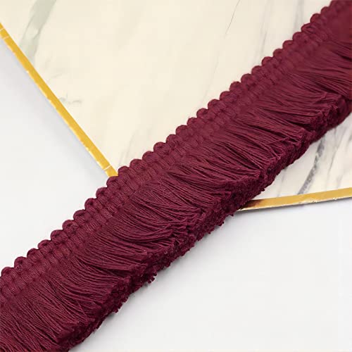 5 Meters 3,8 cm Dicke Baumwoll Fransenborte, Fransenband QuastenTrim HäKelband Spitzenband Fransenbesatz Spitzenborte Dekoborte FransenbordüRe Quastenbesatz Gardinenband StoffbordüRe NäHborte,Rotwein 5 Meters 3,8 cm Dicke Baumwoll Fransenborte, Fransenband QuastenTrim HäKelband Spitzenband Fransenbesatz Spitzenborte Dekoborte FransenbordüRe Quastenbesatz Gardinenband StoffbordüRe NäHborte,Rotwein von JekyTMP