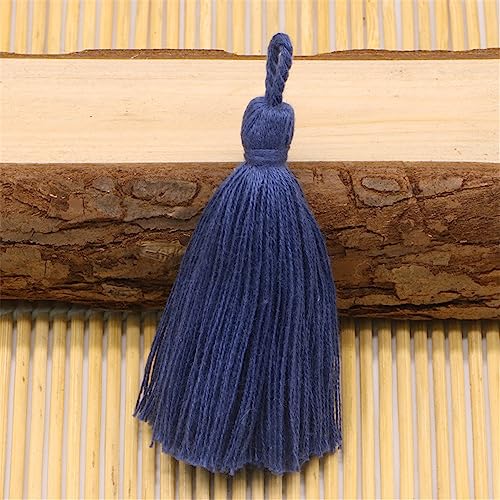5 pcs 7 cm Bunt Groß Quasten, Lesezeichen Quasten Tassel AnhäNger Quasten SchlüSselanhäNger Boho Troddel MöBel Quasten Dicke Zierquaste Deko Quaste für DIY-Projekte Handwerk ZubehöR(AK-Blau) von JekyTMP