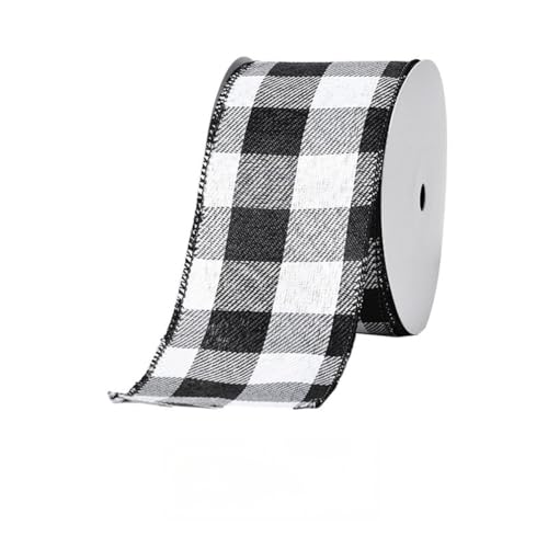 50 Yard Weihnachtsbänder - 63 mm Breite Satinband für Geschenkverpackung Geschenkband Schleifenband Dekoband Stoffband für Geschenkverpackung DIY Luftballons Weihnachten (C) von JekyTMP
