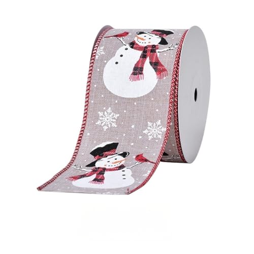 50 Yard Weihnachtsbänder - 63 mm Breite Satinband für Geschenkverpackung Geschenkband Schleifenband Dekoband Stoffband für Geschenkverpackung DIY Luftballons Weihnachten (O) von JekyTMP