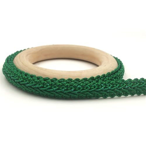 6 Meters 12 mm Polyester Spitzenband, Spitzenborte, Zierborte, Dekoband, Borten BäNder, Spitzenstoff, HäKelband, Lace Ribbon, Geschenkband, Bortenband, Spitzenbesatz zum Nähen,DIY Basteln,Deko (Grün) von JekyTMP