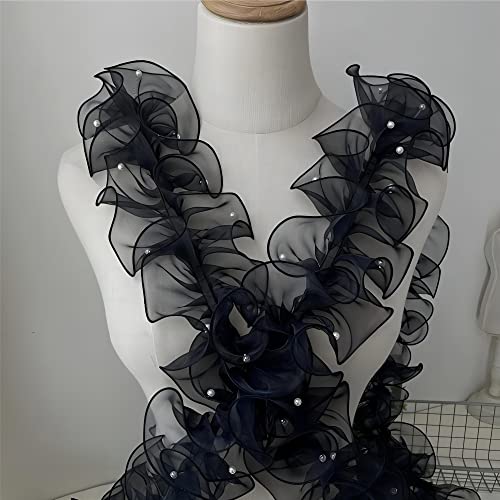 6 Yards 11 CM Organza-Faltenperlen-Spitze, Spitzenband Spitzenborte Zierborte SpitzenbordüRe RüSchenborte RüSchenstoff Spitzenbesatz HäKelspitze Lace Saumspitze StoffbordüRe Festonspitze,Schwarz 6 Yards 11 CM Organza-Faltenperlen-Spitze, Spitzenband Spitzenborte Zierborte SpitzenbordüRe RüSchenborte RüSchenstoff Spitzenbesatz HäKelspitze Lace Saumspitze StoffbordüRe Festonspitze,Schwarz von JekyTMP