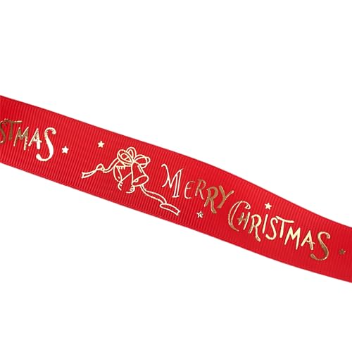 66 Meter Weihnachtsbänder - 25 mm Breite Satinband für Geschenkverpackung Polyesterband Geschenkband Dekoband Schleifenband Stoffband für Geschenkverpackung DIY Luftballons Weihnachten (H) von JekyTMP