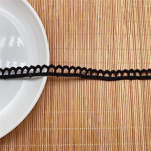 8 Yards 1 cm Spitzenband Schmal, Stickerei Spitzenborte Dekoband Lace Trim Zierband HäKelborte Spitzenbesatz Nähborte Saumspitze GehäKelteborte Spitzenstoff für Hochzeit Deko Handwerk Nähen(Schwarz) 8 Yards 1 cm Spitzenband Schmal, Stickerei Spitzenborte Dekoband Lace Trim Zierband HäKelborte Spitzenbesatz Nähborte Saumspitze GehäKelteborte Spitzenstoff für Hochzeit Deko Handwerk Nähen(Schwarz) von JekyTMP