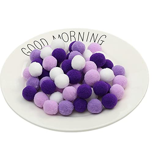1000 Stück 1 CM Pompons Zum Basteln Bunte Pompom Pompons Pom Pom BäLle Flauschigen PlüSch BäLle Bunt Mini Pompons BäLle Flauschigen Kleine Mini-Pompons In Verschiedenen Farben Craft Pom Poms (Lila) von JekyTMP