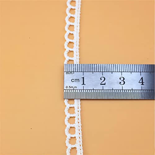JekyTMP 3 Yards Spitzenband Vintage, Baumwolle Dekoband, Zierband, Spitzenstoff, Bordüre Spitze, Spitzenbänder, Spitzenband Schmal, Lace Roll, DekobäNder, Stofspitze, Weiß J [Breite 0.8 cm] von JekyTMP