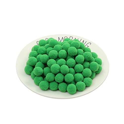 JekyTMP 300 Stück 20mm Pompons Zum Basteln Flauschigen PlüSch BäLle Pom Pom BäLle Bunte Pompom Pompon Bunt Mini Pompons BäLle Flauschigen Craft Pom Poms Bunte Flauschige Pompon (Nr. 12 Grasgrün) von JekyTMP