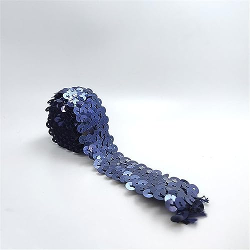 JekyTMP 4 Meters 2,5 cm Stretch Paillettenbesatz, Elastisches Paillettenband, Metallic Pailletten Besatz, Trim Spitzenband, Paillettenborte, Paillettenbänder, Pailletten Bänder, zum Nähen (Navy blau) JekyTMP 4 Meters 2,5 cm Stretch Paillettenbesatz, Elastisches Paillettenband, Metallic Pailletten Besatz, Trim Spitzenband, Paillettenborte, Paillettenbänder, Pailletten Bänder, zum Nähen (Navy blau) von JekyTMP