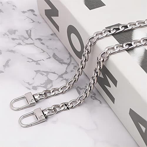 JekyTMP Metall Kette Trageriemen Goldkette für Tasche, Schulterriemen Kette, Handtaschen Ersatz Schulterriemen, Trageriemen Kette für Handtaschen, Geldbörsen, Taschenkette Gold, 100cm, Silber JekyTMP Metall Kette Trageriemen Goldkette für Tasche, Schulterriemen Kette, Handtaschen Ersatz Schulterriemen, Trageriemen Kette für Handtaschen, Geldbörsen, Taschenkette Gold, 100cm, Silber von JekyTMP