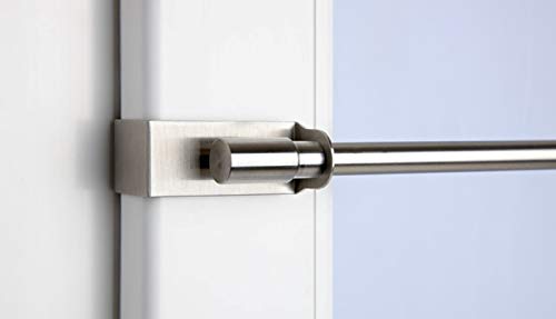 Jellinghaus Sonnenschutz Klemmstange Easy Fix weiß oder Edelstahl-Optik ausziehbar 45-75cm oder 75-125cm ohne Bohren Vitrage zum Klemmen - Klemmstange (Edelstahl-Optik, 75-125 cm) von Jellinghaus Sonnenschutz