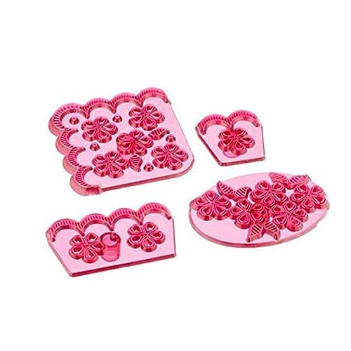 JEM Cutters 108SD001 Edge Cutters for Cutwork Embroidery (Set of 4), Pink by JEM Cutters von PME