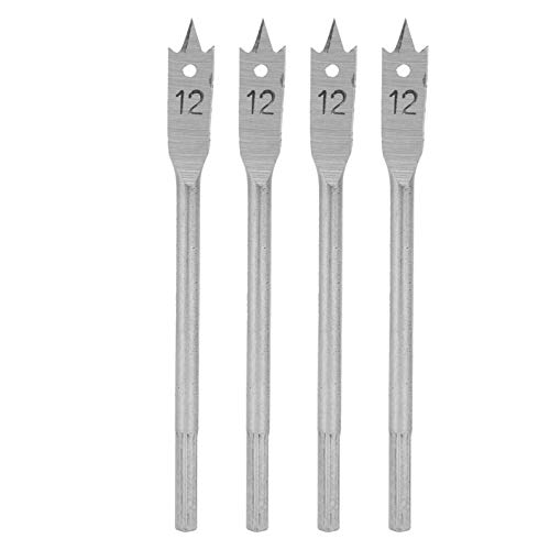 4 Stück Spatenbohrer Set, 12mm Flachfräsbohrer Set Kohlenstoffstahl Paddel Flache Bits Holzbearbeitung Lochöffner DIY Bohrwerkzeuge 4 Stück Spatenbohrer Set, 12mm Flachfräsbohrer Set Kohlenstoffstahl Paddel Flache Bits Holzbearbeitung Lochöffner DIY Bohrwerkzeuge von Jenngaoo