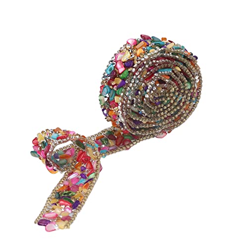 Glitzersteine Strassband, 2cm × 2,2 Yard Kristall Bunte Strassband Trim Rolle Diamant Aufkleber Heizband für Handwerk, Party Hochzeit Dekoration Glitzersteine Strassband, 2cm × 2,2 Yard Kristall Bunte Strassband Trim Rolle Diamant Aufkleber Heizband für Handwerk, Party Hochzeit Dekoration von Jenngaoo