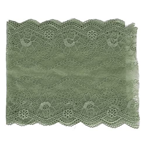 Jenngaoo 10 Yard Spitzenband, 19,1 cm Breite hauchdünner Stretch Spitzenbesatz elastisches Tüll Spitzenband für Heimwerker Kleidung, mintgrün Jenngaoo 10 Yard Spitzenband, 19,1 cm Breite hauchdünner Stretch Spitzenbesatz elastisches Tüll Spitzenband für Heimwerker Kleidung, mintgrün von Jenngaoo