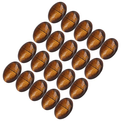 Jenngaoo 20 Stück 18 x 13 mm natürlicher Tigerauge Stein, Cabochons, ovale Flatback Kuppelperlen für die Schmuckherstellung von Jenngaoo