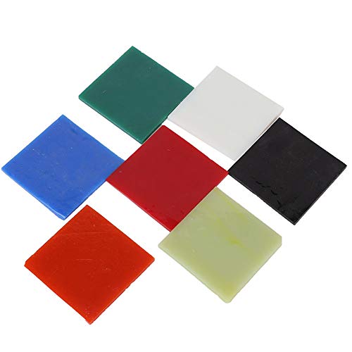 7-teiliges Mikrowellenofen Kit, Fusing Glass Pack sortierte Farbe Glasplatte Schmelzen von Glas Dekoration Schmuck Sicherung DIY Tools Supplies von Jenngaoo