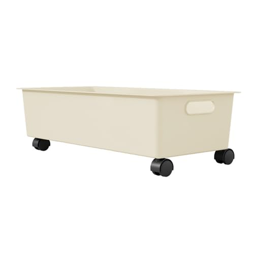 Jenngaoo Untertisch-Rollwagen, Stabile Plastik-Aufbewahrungstrolley mit Griffdesign für Büro, Wohnheim, Schlafzimmer, Platzsparende Maße, Universell Einsetzbar in Küche, Bad, Arbei (Mit Rädern) von Jenngaoo