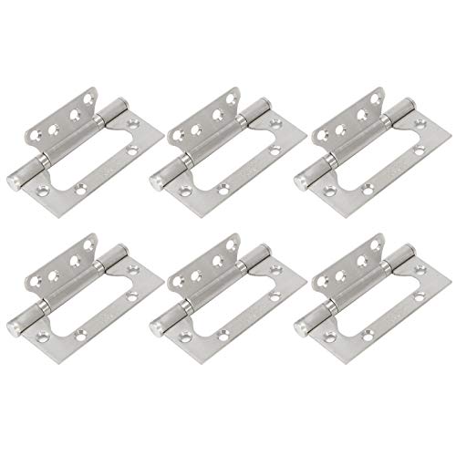 Türscharniere, 6 Stück Edelstahl Flach öffnende Tür Fensterscharniere Stumm Lager Scharnier Möbelbeschläge für Zuhause Fensterschrank Türscharniere, 6 Stück Edelstahl Flach öffnende Tür Fensterscharniere Stumm Lager Scharnier Möbelbeschläge für Zuhause Fensterschrank von Jenngaoo