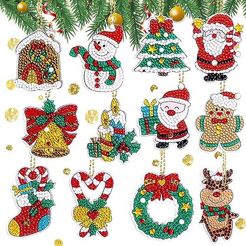 12 Stück 5D Diamond Painting Weihnachten Anhänger, DIY Kristall Bild Geschenkidee, Diamond Painting Adventskalender, Kann an Geschenkboxen, Weihnachtsbäumen 12 Stück 5D Diamond Painting Weihnachten Anhänger, DIY Kristall Bild Geschenkidee, Diamond Painting Adventskalender, Kann an Geschenkboxen, Weihnachtsbäumen von Jennytim