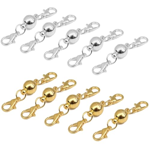 Magnetverschluss für Ketten, Magnet Schmuck Verschluss, Verriegelung Magnetischer Schmuckverbinder Extender, für schmuck Halskette Magnetverschluss für Ketten, Magnet Schmuck Verschluss, Verriegelung Magnetischer Schmuckverbinder Extender, für schmuck Halskette von Jennytim