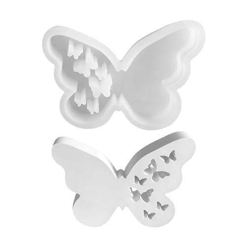 3D Silikonformen Gießformen-Silikonform Schmetterling, Giessform Silikon, Schmetterling Epoxidharz Silikonformen, Kerzenform, Gießform, Backform, Giessform Silikon Frühling für Tortendeko (B) von Jenshhch