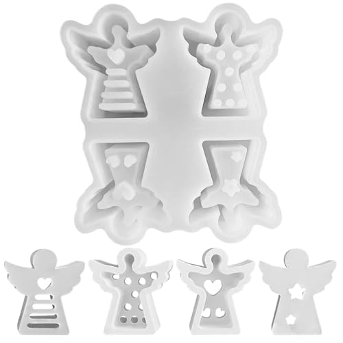 4 Stück Engel Gießformen Silikon Weihnachten, DIY Engel Silikonformen Gießformen Weihnachten, Silikonform Weihnachten Engel, Silikonform Ostern Engel Kerzenformen zum Gießen Giessformen Silikon 4 Stück Engel Gießformen Silikon Weihnachten, DIY Engel Silikonformen Gießformen Weihnachten, Silikonform Weihnachten Engel, Silikonform Ostern Engel Kerzenformen zum Gießen Giessformen Silikon von Jenshhch