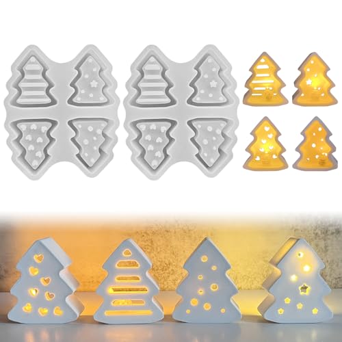4 Stück Silikonform Weihnachtsbaum Weihnachten, 3D Silikonformen Gießformen Weihnachten, Gießformen Silikon Weihnachten Gießform Baum, Giessformen Silikon Silikonformen Weihnachten für Handwerk (2A) 4 Stück Silikonform Weihnachtsbaum Weihnachten, 3D Silikonformen Gießformen Weihnachten, Gießformen Silikon Weihnachten Gießform Baum, Giessformen Silikon Silikonformen Weihnachten für Handwerk (2A) von Jenshhch