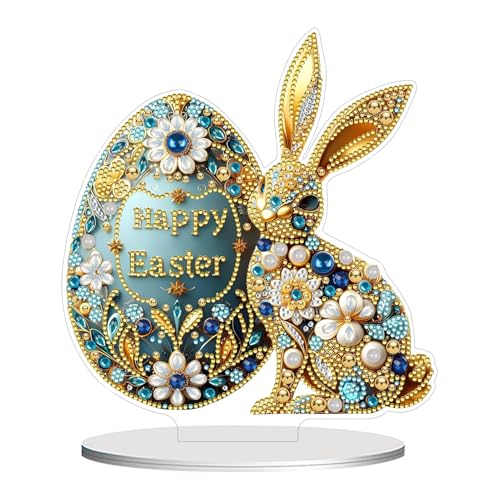 DIY Diamond Painting Ostern Osterei Deko, Doppelseitig Hase Diamant Painting Kinder mit Sockel,Tischdeko Diamant Malerei Ornamente,5D Diamond Painting Bastelset für Ostern Deko Frühling Heimdeko (B) DIY Diamond Painting Ostern Osterei Deko, Doppelseitig Hase Diamant Painting Kinder mit Sockel,Tischdeko Diamant Malerei Ornamente,5D Diamond Painting Bastelset für Ostern Deko Frühling Heimdeko (B) von Jenshhch