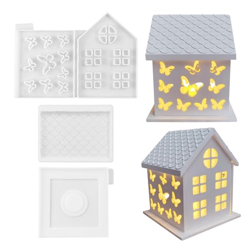 Jenshhch 3D Silikonform Haus Set Für Gips Und Harz | 3-Teilige Gießformen Mit Fensterdetails | 23.4cm Bastelformen Für Gartenfiguren Und Deko Jenshhch 3D Silikonform Haus Set Für Gips Und Harz | 3-Teilige Gießformen Mit Fensterdetails | 23.4cm Bastelformen Für Gartenfiguren Und Deko von Jenshhch