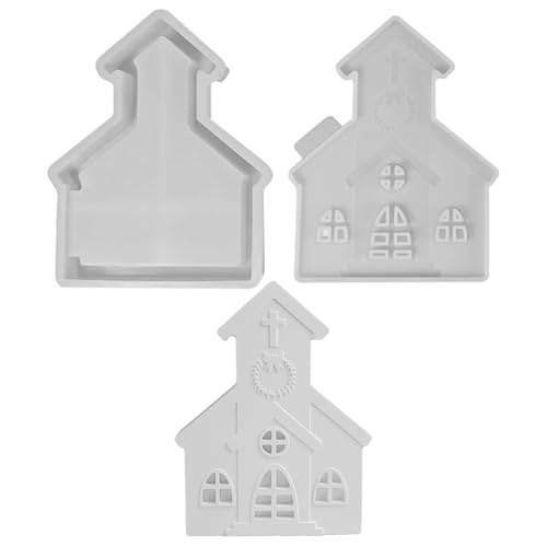 Jenshhch 3er Set Silikon Gießformen Hausformen Für Sojawachs Kerzen Seife Handwerk Gipsdekoration DIY Basteln Jenshhch 3er Set Silikon Gießformen Hausformen Für Sojawachs Kerzen Seife Handwerk Gipsdekoration DIY Basteln von Jenshhch