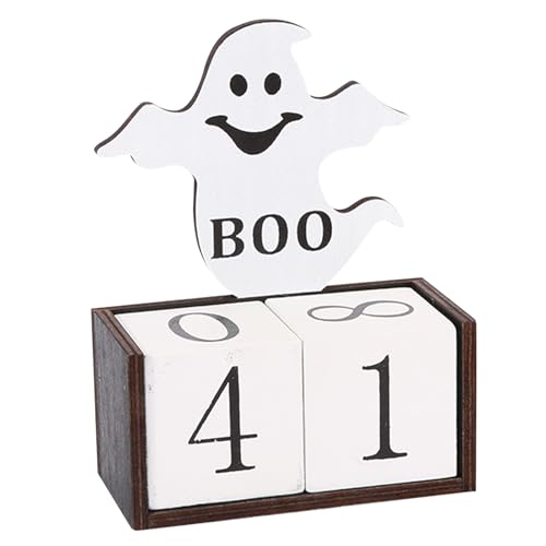 Jenshhch Halloween Countdown Kalender Aus Holz Mit Grusel-Design 31-Tage Adventskalender Fur Kurbis Geister Und Schloss Fur Zuhause Kinderzimmer (C) von Jenshhch