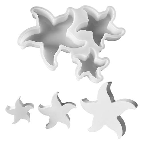 Jenshhch Seestern Silikon Gießform 17.5cm Für Kerzen Beton Epoxidharz DIY Basteln Handwerk Heimdekoration von Jenshhch