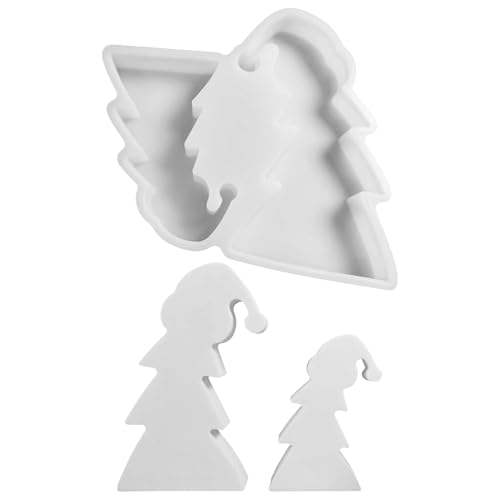 Jenshhch Silikon Weihnachtsbaum Gießform 16.5×15.3×2.1cm Für DIY Kerzen Gips Epoxidharz Basteln Weihnachtsdeko von Jenshhch