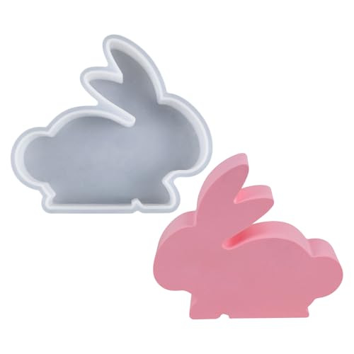 Jenshhch Silikonform Gießformen Für Ostern Geschenke Hase Kerzen Seifen Epoxidharz DIY Handwerk 3D-Design Mit Hitzebeständigem Material (A) von Jenshhch
