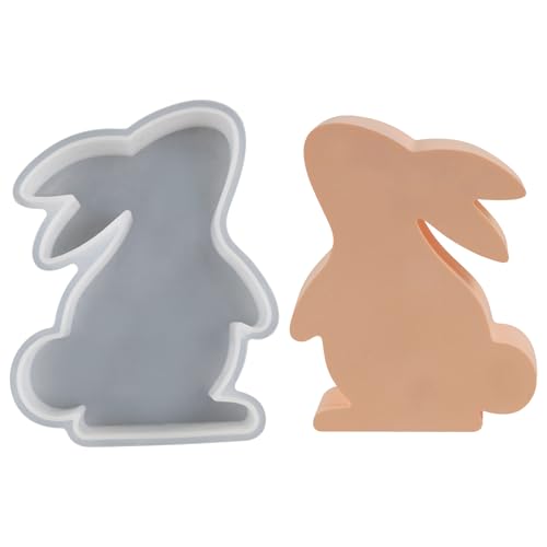 Jenshhch Silikonform Gießformen Für Ostern Geschenke Hase Kerzen Seifen Epoxidharz DIY Handwerk 3D-Design Mit Hitzebeständigem Material (B) von Jenshhch