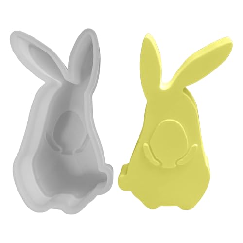Jenshhch Silikonform Hase Gießform Kaninchen 3D Kerzenherstellung Für Handwerk Und Frühlingsdekoration von Jenshhch